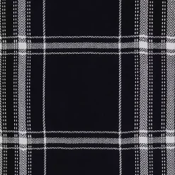 Discount Kirklands Home Plaid Cotton Table Runner, 72 in. Black