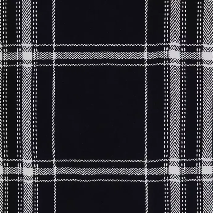 Discount Kirklands Home Plaid Cotton Table Runner, 72 in. Black