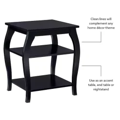 Hot Kirklands Home Prismatic Wood Accent Table Black