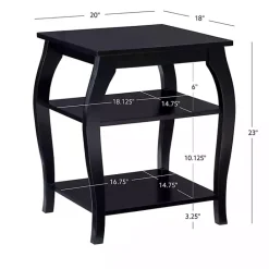 Hot Kirklands Home Prismatic Wood Accent Table Black