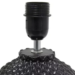 Hot Kirklands Home Purled Ceramic Table Lamp Black