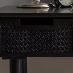 Hot Kirklands Home Rattan Ryker Desk Black