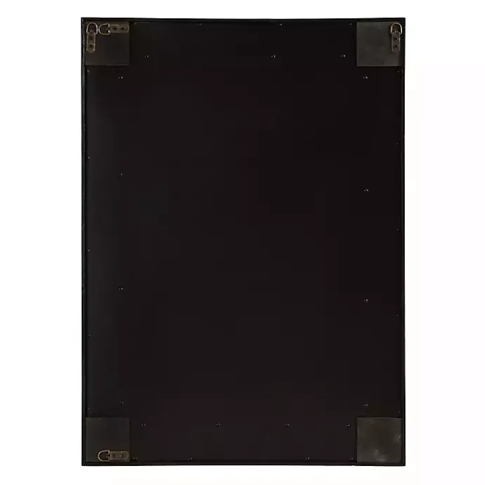 New Kirklands Home Rattan Textured Rectangle Wall Mirror Black