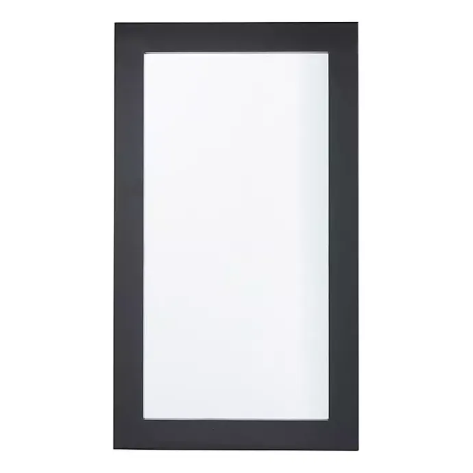 Hot Kirklands Home Black Rectangular Wood Wall Mirror, 24x42 in.