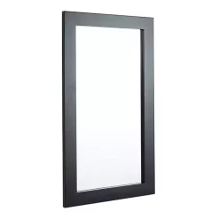 Hot Kirklands Home Black Rectangular Wood Wall Mirror, 24x42 in.