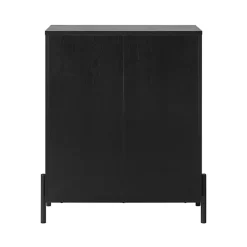 Kirklands Home Reeded 3-Drawer Dresser Black