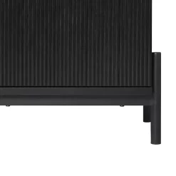 Kirklands Home Reeded 3-Drawer Dresser Black