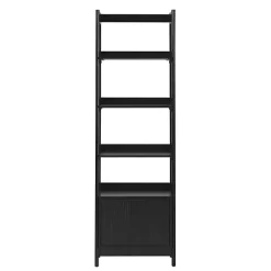 Online Kirklands Home Reeded Wood Holmes Narrow Bookcase Black