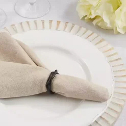Sale Kirklands Home Resin Twisted Napkin Rings, Set of 4 Black