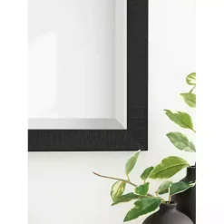 Kirklands Home Black Ribbed Renna Wall Mirror, 24x36 in.