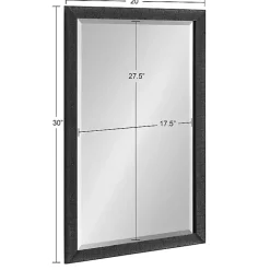 Online Kirklands Home Black Ribbed Renna Wall Mirror, 20x30 in.