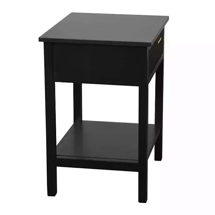Clearance Kirklands Home Ribbed Wood Colleen Accent Table Black