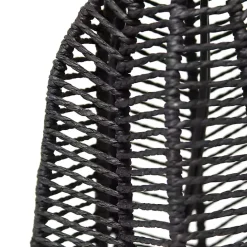 Online Kirklands Home Black Rope Woven Table Lamp White
