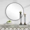 Hot Kirklands Home Black Round Simple Frame Large Wall Mirror