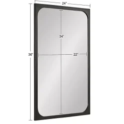 Best Kirklands Home Rounded Rectangle Wall Mirror Black