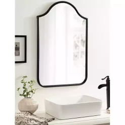 Discount Kirklands Home Scalloped Arch Fellows Wall Mirror Black