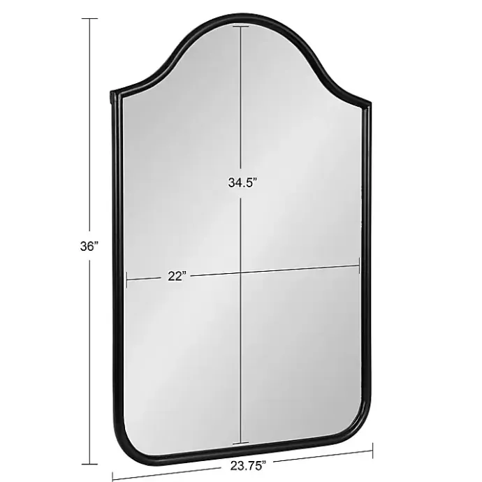 Discount Kirklands Home Scalloped Arch Fellows Wall Mirror Black