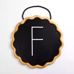 Hot Kirklands Home Black Scalloped Monogram F Wall Plaque