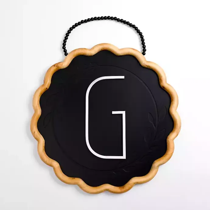 Hot Kirklands Home Black Scalloped Monogram G Wall Plaque