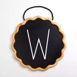 Sale Kirklands Home Black Scalloped Monogram W Wall Plaque
