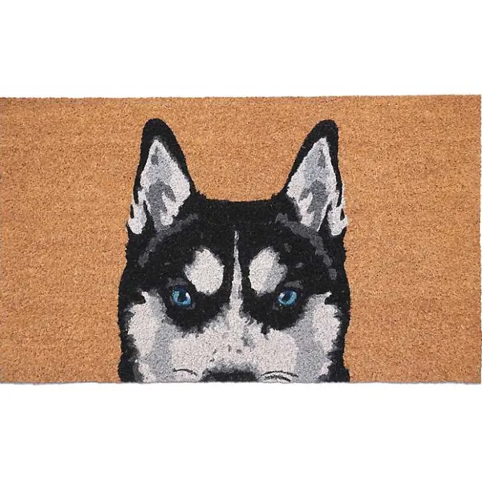 Sale Kirklands Home Black Siberian Husky Doormat