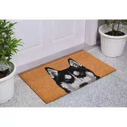 Sale Kirklands Home Black Siberian Husky Doormat