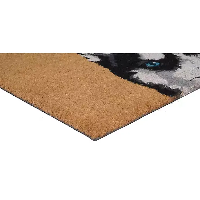 Sale Kirklands Home Black Siberian Husky Doormat