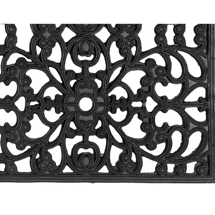 Outlet Kirklands Home Sienna Rubber Doormat, 48x22 in. Black