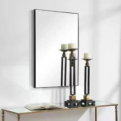 Sale Kirklands Home Simple Frame Rectangle Wall Mirror Black