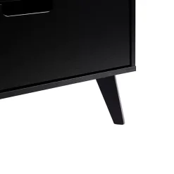 Outlet Kirklands Home Simple Grooved Handle 6-Drawer Dresser Black