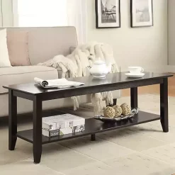 Best Kirklands Home Simple Rectangular Coffee Table Black