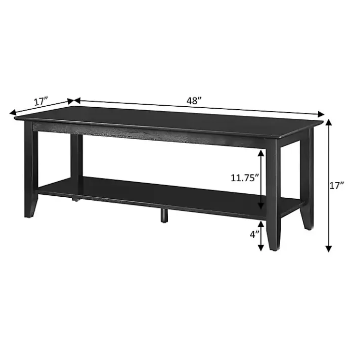 Best Kirklands Home Simple Rectangular Coffee Table Black