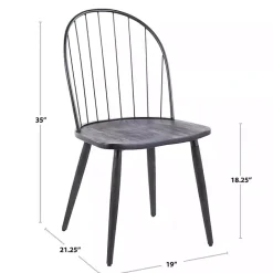 Sale Kirklands Home Spindle High Back Dining Chairs, Set of 2 Black