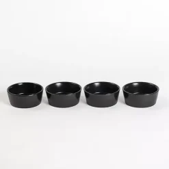 Kirklands Home Stoneware Appetizer Bowls, Set of 4 Black