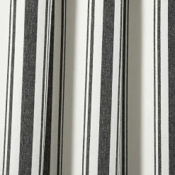 Best Kirklands Home Stripe Farmhouse Curtain Panel Set, 95 in. Black