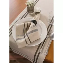 Hot Kirklands Home Stripe French Table Runner Black