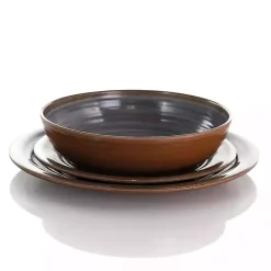 Outlet Kirklands Home Black Swirl Melamine 12-pc. Dinnerware Set