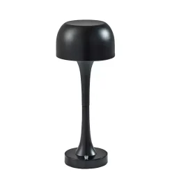 Outlet Kirklands Home Tapered Dome Frosted Light Cordless Lamp Black