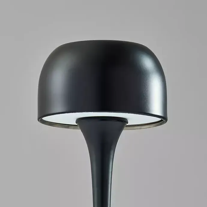 Outlet Kirklands Home Tapered Dome Frosted Light Cordless Lamp Black