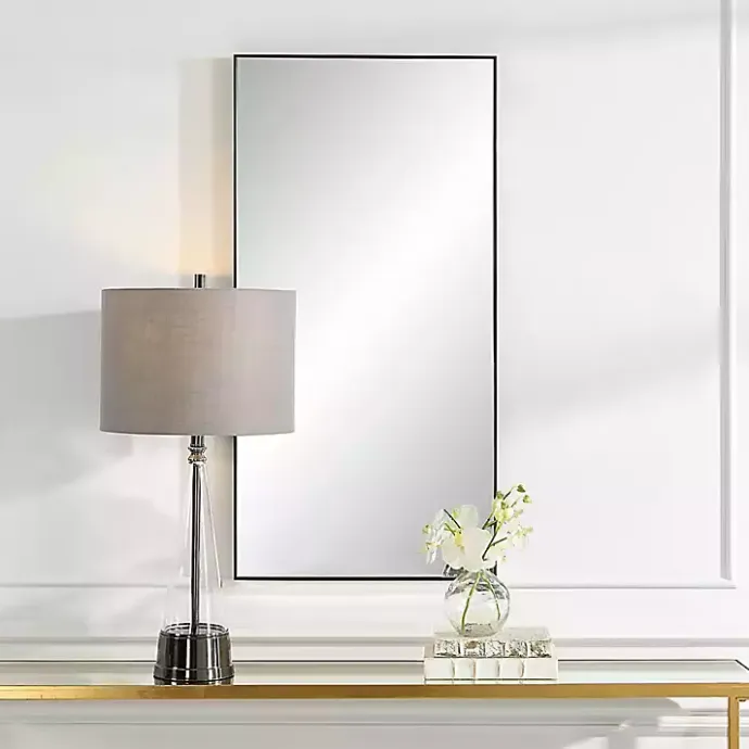 Best Kirklands Home Black Thin Frame Rectangle Wall Mirror
