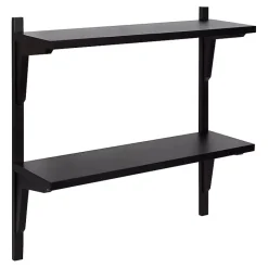 Online Kirklands Home Traditional Two-Tiered Wall Shelf Black