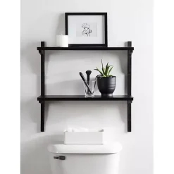 Online Kirklands Home Traditional Two-Tiered Wall Shelf Black