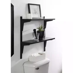 Online Kirklands Home Traditional Two-Tiered Wall Shelf Black