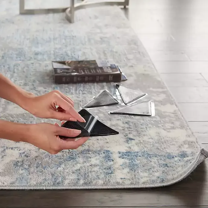 Discount Kirklands Home Triangle Rug Grippers, Set of 8 Black