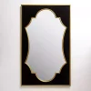 Sale Kirklands Home Black Velvet and Gold Wall Mirror