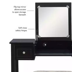 New Kirklands Home Virginia Butterfly 2-pc. Vanity Set Black