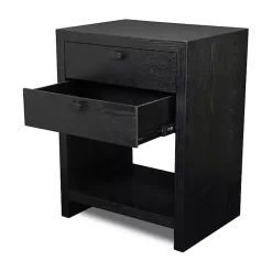 Kirklands Home Vivara 2-Drawer Nightstand Black