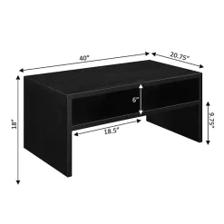 New Kirklands Home Wakefield Shelf Coffee Table Black