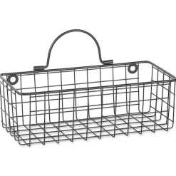New Kirklands Home Black Wall Hanging Wire Baskets, Set of 2