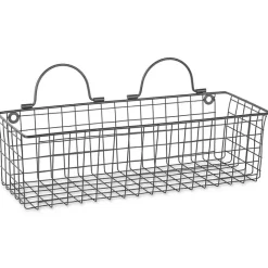 New Kirklands Home Black Wall Hanging Wire Baskets, Set of 2